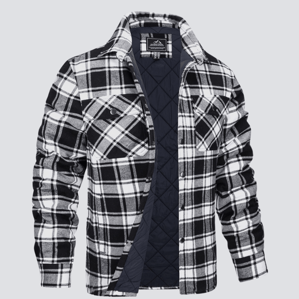 Erik™ | Quiltad rutig motorskjorta