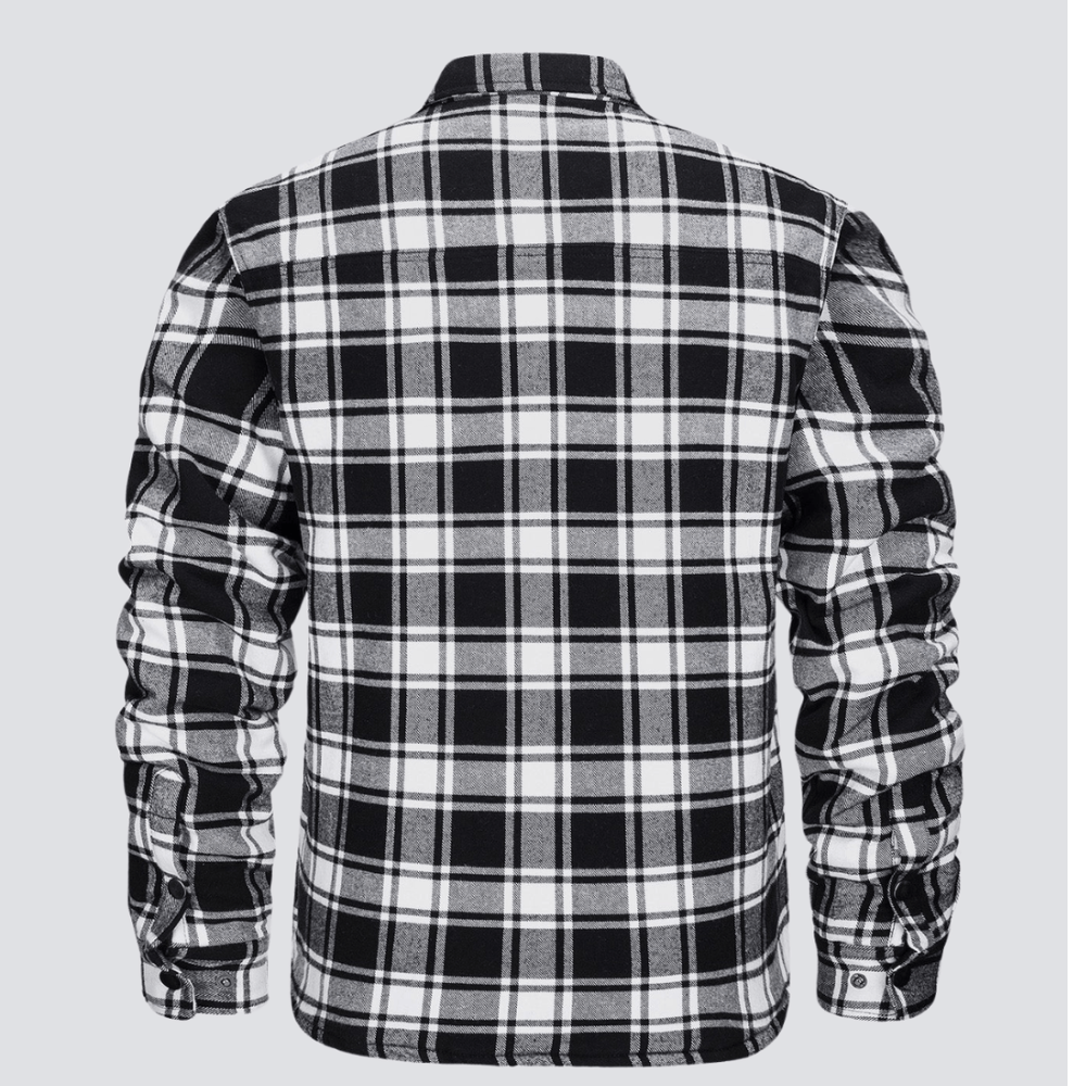 Erik™ | Quiltad rutig motorskjorta