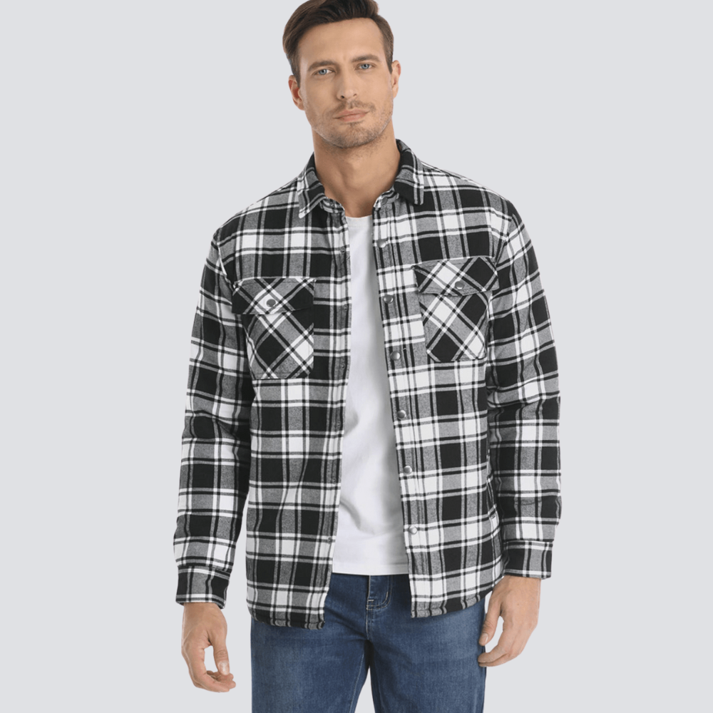 Erik™ | Quiltad rutig motorskjorta