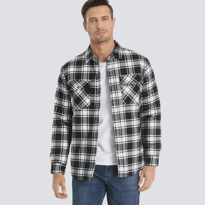 Erik™ | Quiltad rutig motorskjorta