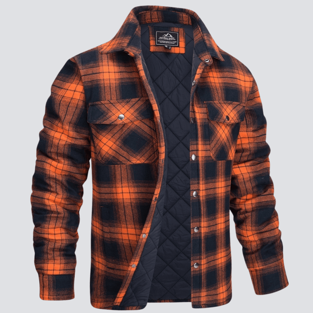 Erik™ | Quiltad rutig motorskjorta