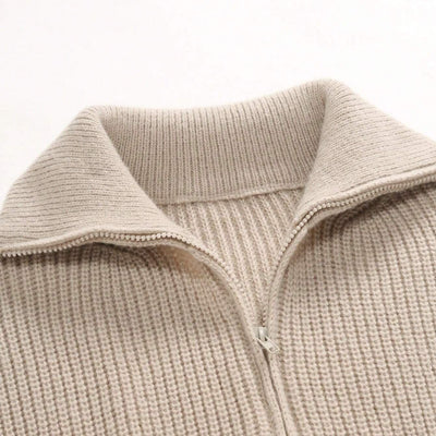 Stefan™ | Stickad cardigan med dragkedja