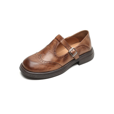 Sivella™ | Eleganta Mary Janes i Läder