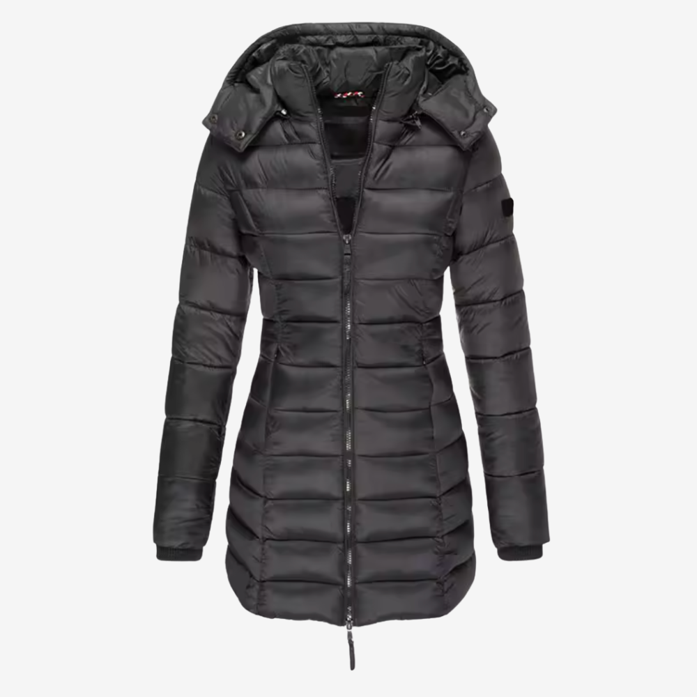 Janette™ | Lång Slim Fit Pufferjacka