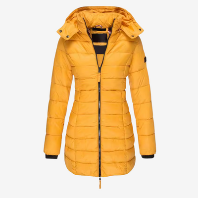 Janette™ | Lång Slim Fit Pufferjacka