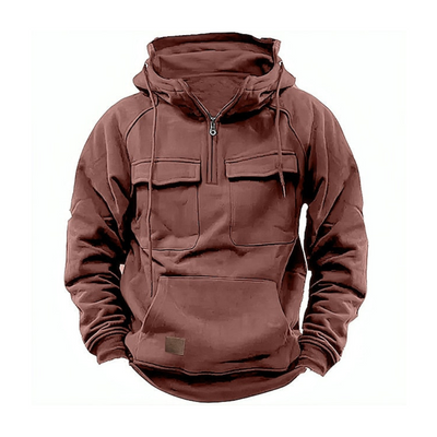 Mikael™ | Huvtröja med fickor och dragkedja