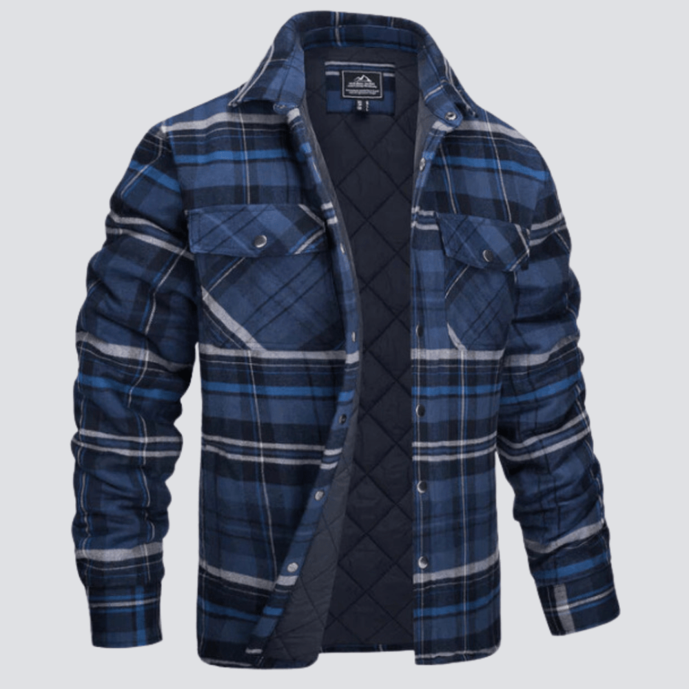 Erik™ | Quiltad rutig motorskjorta