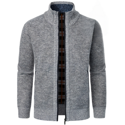 Mats™ | Stickad fleecekofta med dragkedja