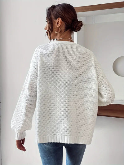 Trendig Kofta med 3D-Blommor