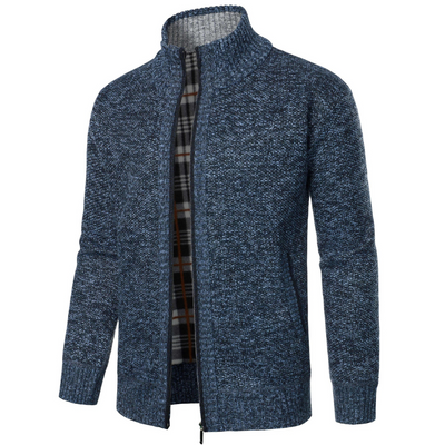 Mats™ | Stickad fleecekofta med dragkedja