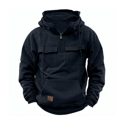 Mikael™ | Huvtröja med fickor och dragkedja