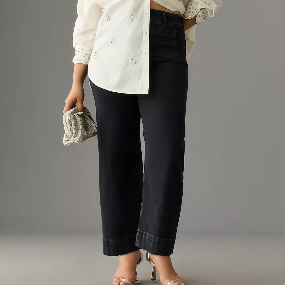 Stina™ | Högmidjade utsvängda jeans