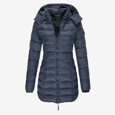 Janette™ | Lång Slim Fit Pufferjacka