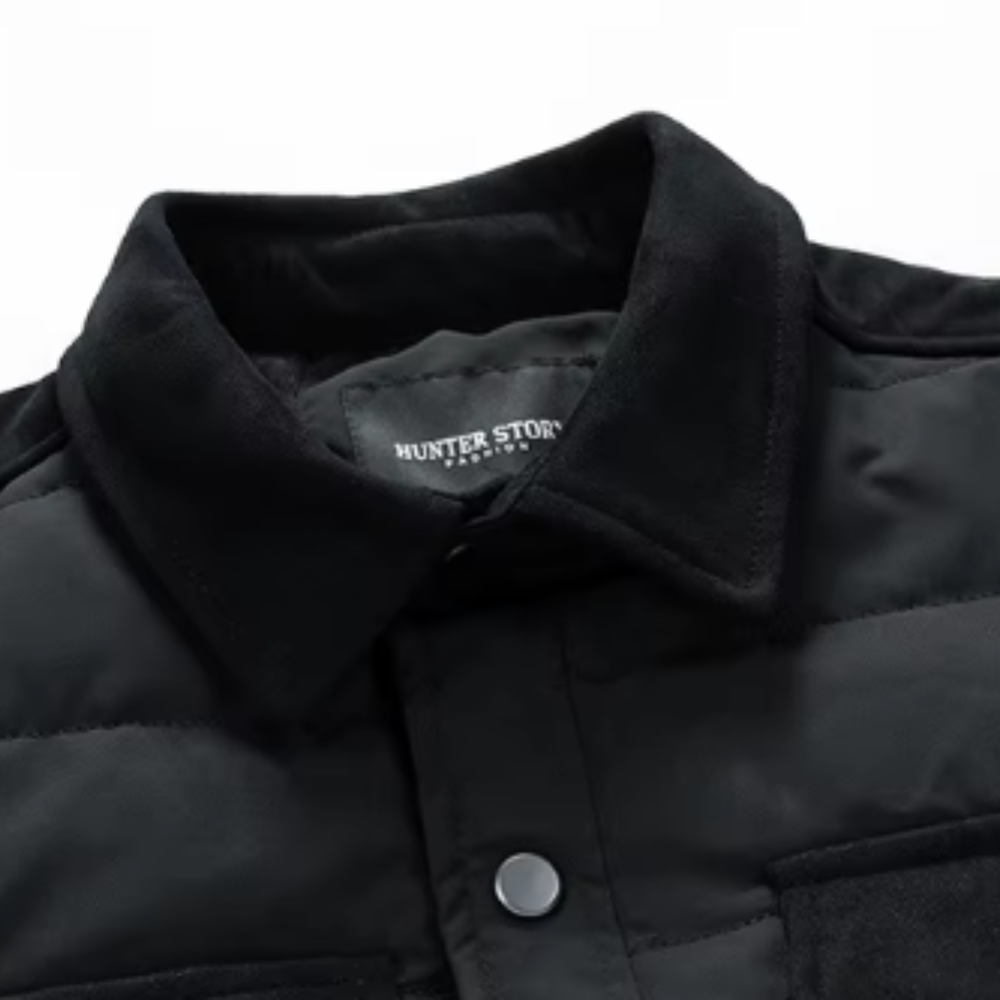 Vadderad Herrjacka med Skjortkrage