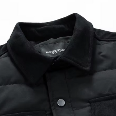 Vadderad Herrjacka med Skjortkrage