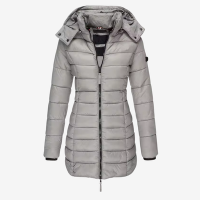 Janette™ | Lång Slim Fit Pufferjacka