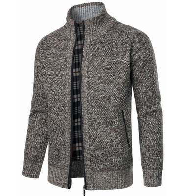 Mats™ | Stickad fleecekofta med dragkedja