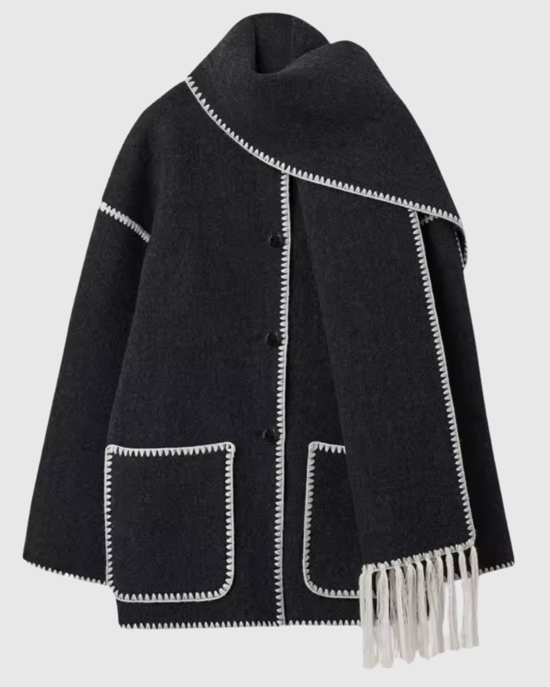 Monica™ | Jacka med integrerad halsduk