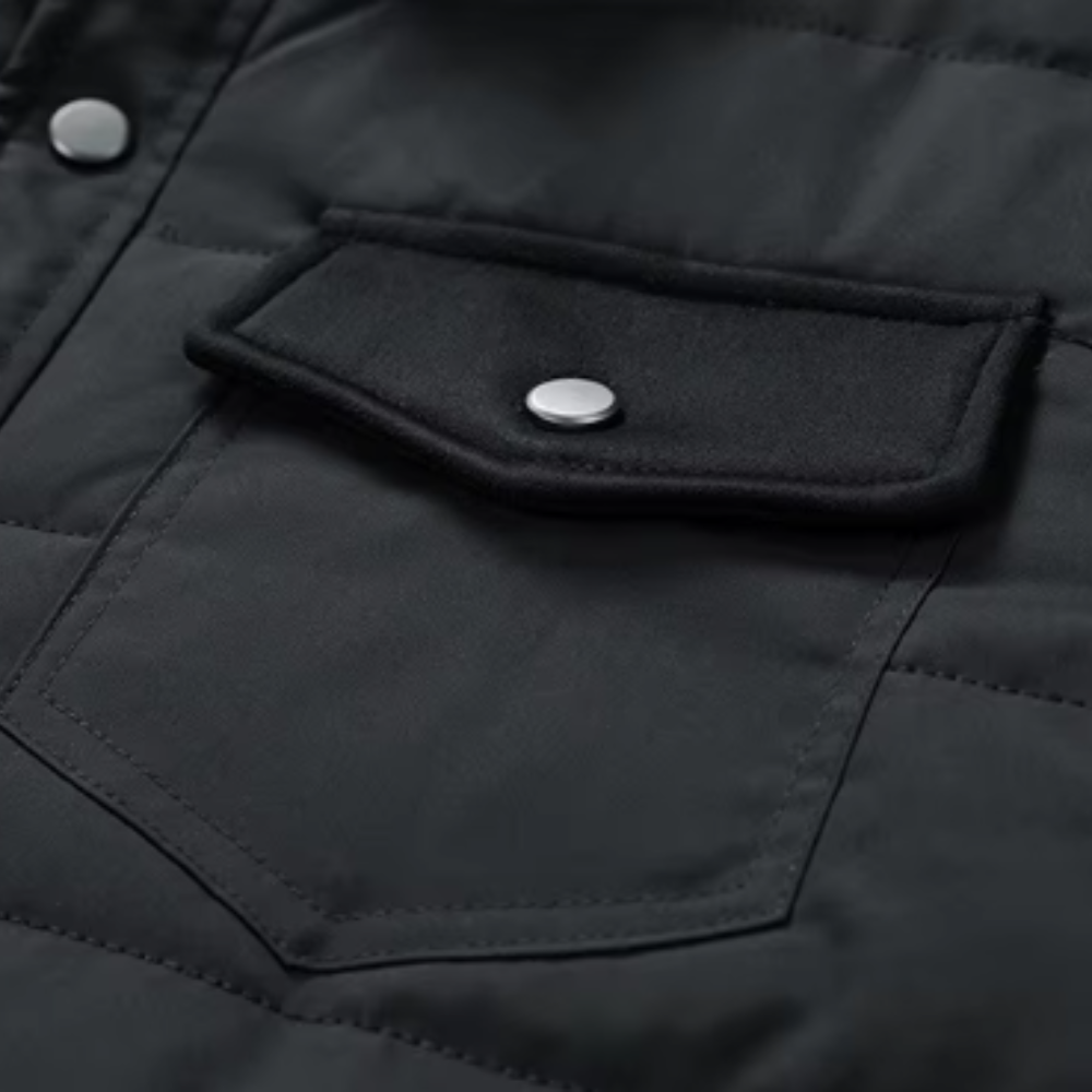 Vadderad Herrjacka med Skjortkrage