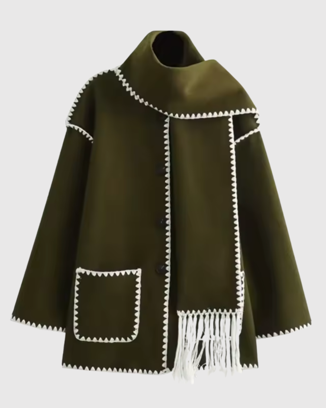 Monica™ | Jacka med integrerad halsduk