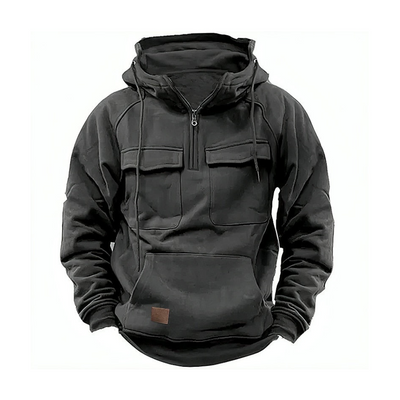 Mikael™ | Huvtröja med fickor och dragkedja