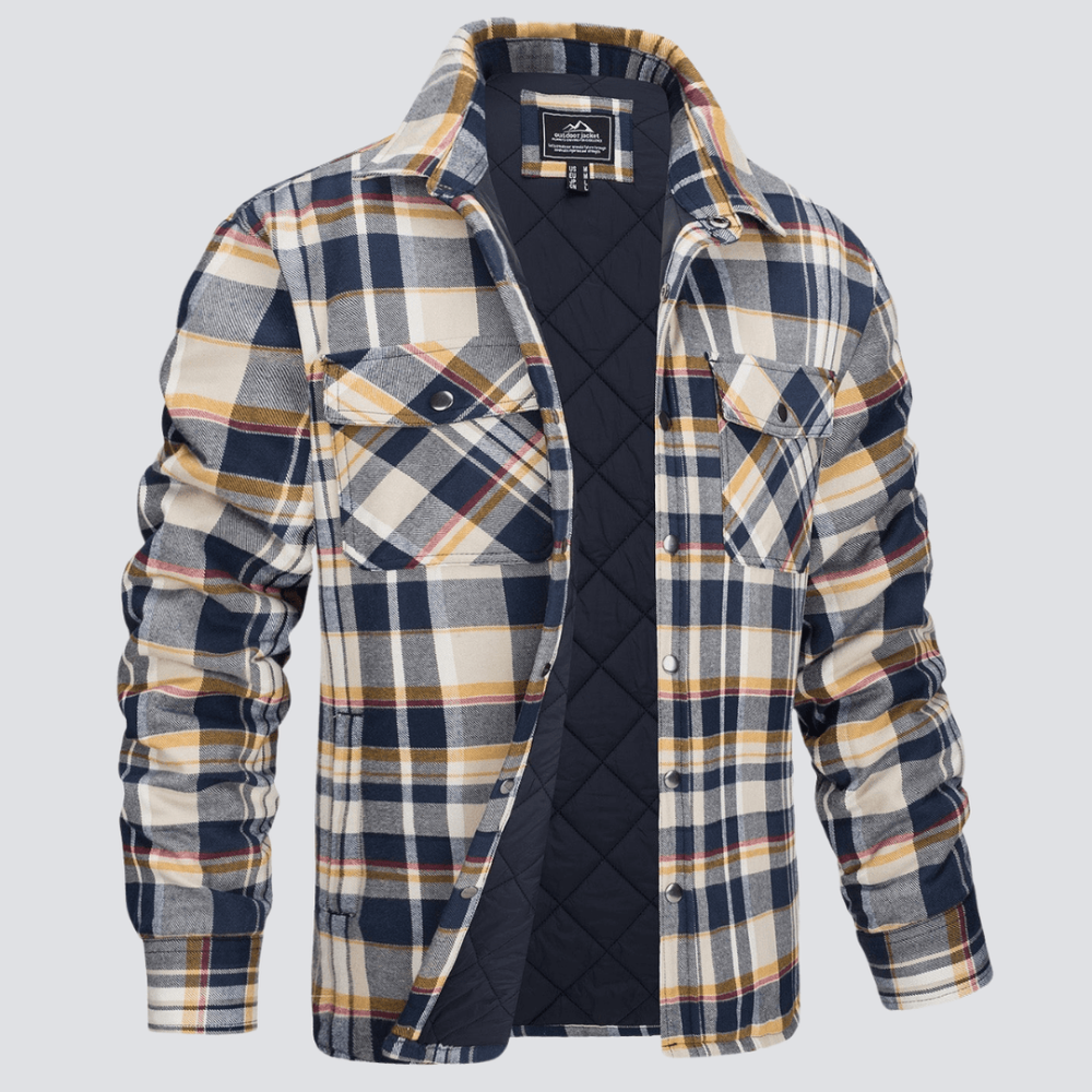 Erik™ | Quiltad rutig motorskjorta