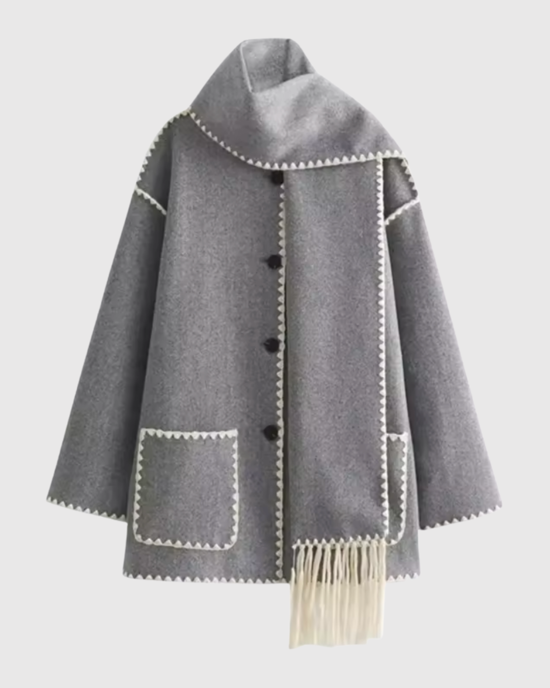 Monica™ | Jacka med integrerad halsduk