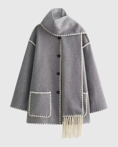 Monica™ | Jacka med integrerad halsduk