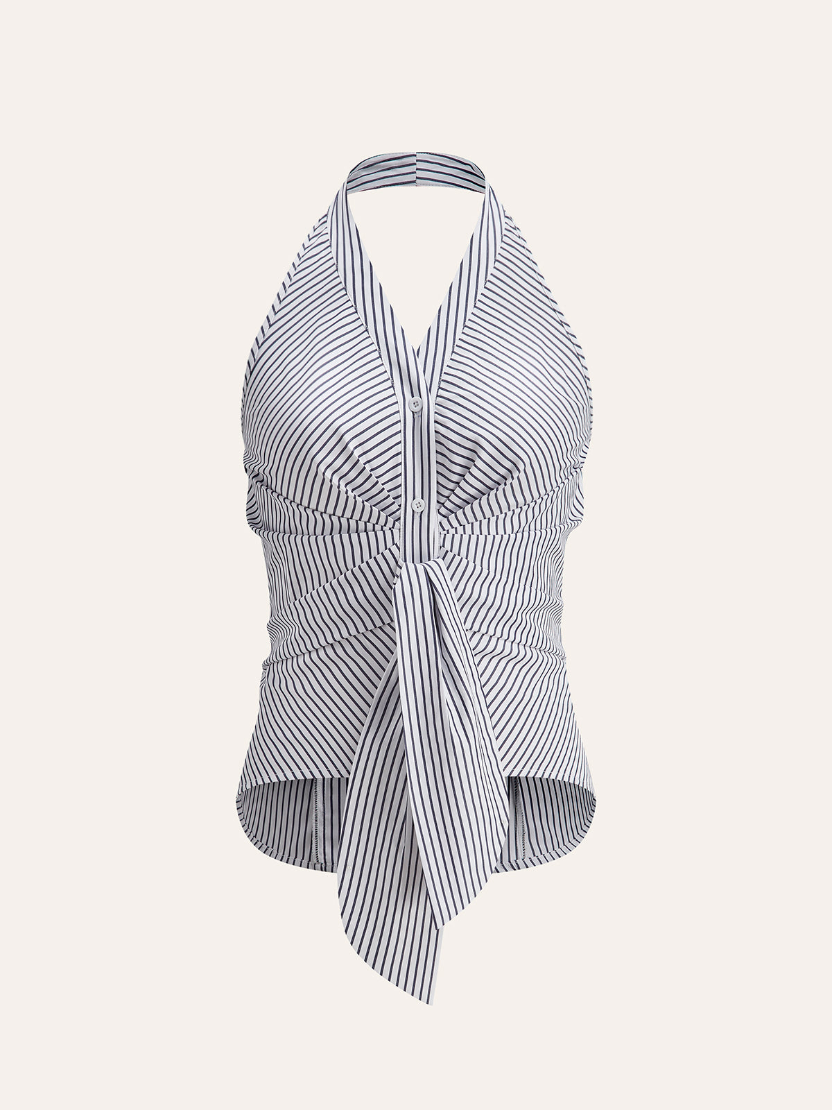 Anna™ | Randig Halterneck Blus