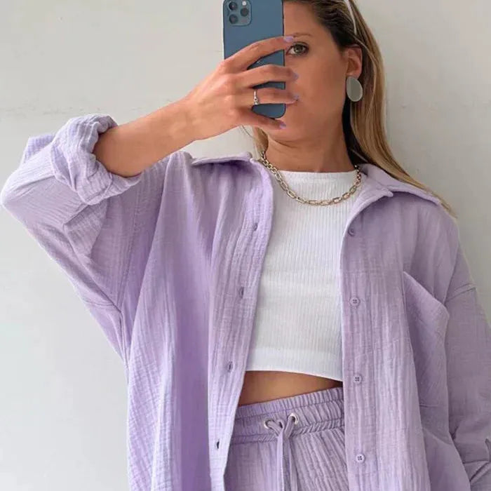 Sigrid™ | Somrig Set i Lätt Bomullsblandning