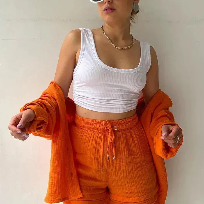 Sigrid™ | Somrig Set i Lätt Bomullsblandning