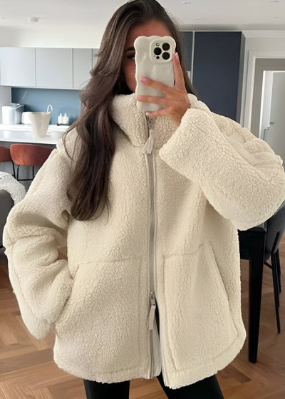 Maxine™ | Teddyjacka med dragkedja